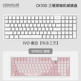 Coolkiller CK100 Low Profile Mechanical Keyboard Wireless mechkeysshop Blueberry Low-profile Switch‌ White Electrophoretic Spring Keycap Yes