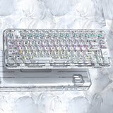 CoolKiller CK75 Polar Bear Transparent Three Mode Mechanical Keyboard mechkeysshop 