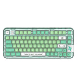 CoolKiller CK75 Transparent Three Mode Mechanical Keyboard mechkeysshop Green-With Aluminum Case Meowth switch 