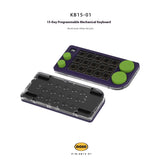 DOIO KB15-01 Aluminum Shell Customized 4Knob Mechanical Keyboard mechkeysshop Purple 