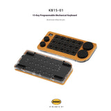 DOIO KB15-01 Aluminum Shell Customized 4Knob Mechanical Keyboard mechkeysshop Yellow 