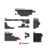 DOMIKEY Obsidian Transparent Cherry Keycaps Set mechkeysshop English 