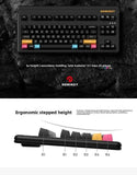 DOMIKEY SA WOB Black on White Profile ABS Keycaps mechkeysshop 