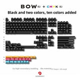 DOMIKEY SA WOB Black on White Profile ABS Keycaps mechkeysshop 