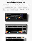 DOMIKEY SA WOB Black on White Profile ABS Keycaps mechkeysshop 