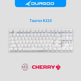 DURGOD K320/K310 White Light Mechanical Keyboard mechkeysshop White 87 keys-K320 Cherry Blue 