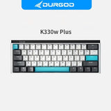 DURGOD K330W PLUS Wireless Hot-Swap Mechanical Keyboard mechkeysshop Black Red Switch 