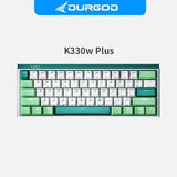 DURGOD K330W PLUS Wireless Hot-Swap Mechanical Keyboard mechkeysshop Green(mint) Red Switch 