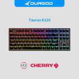 DURGOD Taurus 310 Nebula RGB Mechanical Keyboard mechkeysshop Black RGB NS 87keys Cherry Silver 