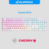 DURGOD Taurus 310 Nebula RGB Mechanical Keyboard mechkeysshop White RGB NS 104keys Cherry Silver 