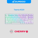 DURGOD Taurus 310 Nebula RGB Mechanical Keyboard mechkeysshop White RGB NS 87keys Cherry Silver 