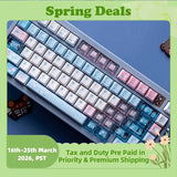 Soulcat Electronic Meow Cherry Profile PBT+PC Keycaps Set