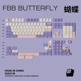 FBB Butterfly Purple Cherry Profile Keycaps Set mechkeysshop 