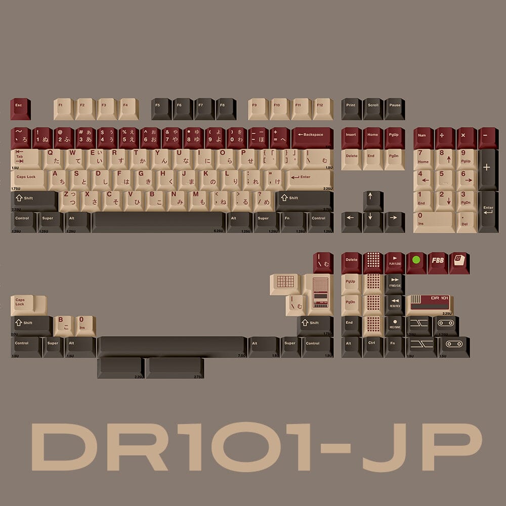 FBB DR101 Retro PBT Cherry Profile Keycaps Set – mechkeysshop