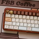 FBB Otter Coffee PBT Cherry Profile Keycaps Set mechkeysshop 