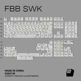 FBB SWK White PBT Cherry Profile 1.7MM Keycaps Set