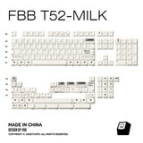 FBB T52 PBT Cherry Profile Keycaps Set mechkeysshop T52 milk white 