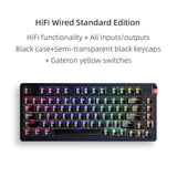 FiiO KB3 Hifi Audio Mechanical Keyboard mechkeysshop HiFi Wired Standard Black G Pro 3.0 Yellow
