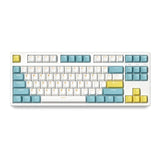 FL·ESPORTS GP87 Wired Mechanical Keyboard mechkeysshop Sea salt lemon-Wired BOX Red 