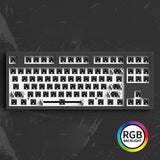 FL·ESPORTS MK870 Wireless Mechanical Keyboard Kit mechkeysshop Black(South facing LED)-Single mode 