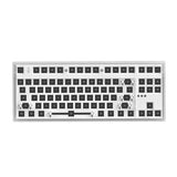 FL·ESPORTS MK870 Wireless Mechanical Keyboard Kit mechkeysshop White transparency(South facing LED)-Single mode 