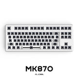 FL·ESPORTS MK870 Wireless Mechanical Keyboard Kit mechkeysshop White(North facing LED)-Three mode 