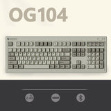 FL·ESPORTS OG87/OG104 Retro Mechanical Keyboard mechkeysshop Grey MX Ice Mint V2 OG104