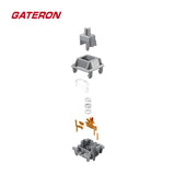 Gateron Milkshake Silver POM Mechanical Switches mechkeysshop 