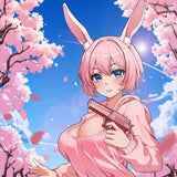 GITOPER Sakura Rabbit Police Anime Waterproof Gaming Mousepad mechkeysshop 
