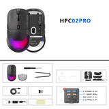 Incott HPC02/HPC02 Pro/HPC02m Pro Hot-Swappable Mouse mechkeysshop HPC02 Pro Transparent Black Package as picture shown 