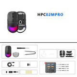Incott HPC02/HPC02 Pro/HPC02m Pro Hot-Swappable Mouse mechkeysshop HPC02m Pro Transparent Black Package as picture shown 