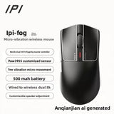 IPI HAZEX Wireless Gaming Mouse Dual 8K for Big Hands mechkeysshop Pro Black 
