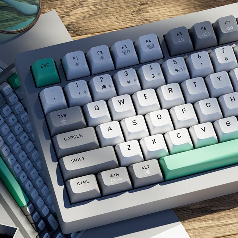 JAMESDONKEY A3 Grey Cyan Mechanical Keyboard – mechkeysshop