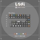 JTK Lofi Cherry Profile ABS Keycaps mechkeysshop Grey Novelties 