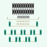 KBDfans Transparent Plate Mounted Screw-in Stabilizers mechkeysshop Green Clear 60%/80% layout 