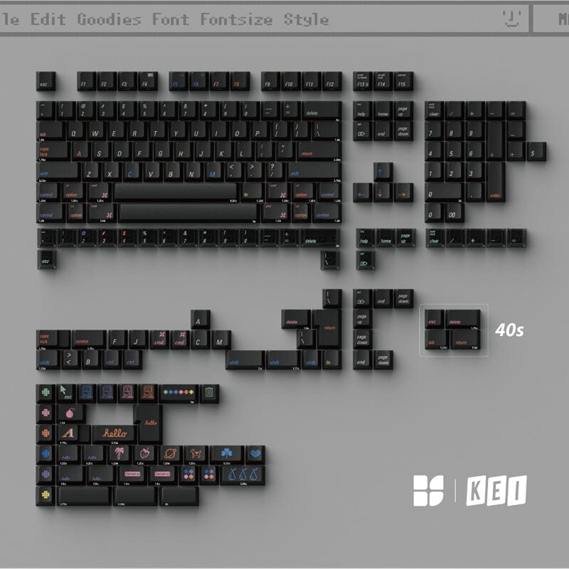 Keyboard Science Mac Color Cherry Profile ABS/PBT Keycaps Set ...