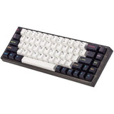 Keydous NJ68 Three Mode Mechanical Keyboard mechkeysshop Black Transparent AP-Brass plate BOX White 
