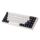 Keydous NJ68 Three Mode Mechanical Keyboard mechkeysshop White AP-Steel plate BOX White 