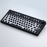 Keydous NJ80 Three Mode Keyboard Kit mechkeysshop Black Steel 