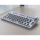 Keydous NJ80 Three Mode Keyboard Kit mechkeysshop Full Transparent AP Steel 