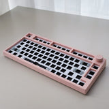 Keydous NJ80 Three Mode Keyboard Kit mechkeysshop Pink AP Steel 