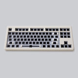 Keydous NJ87Pro Gasket Mechanical Keyboard mechkeysshop Only Cream White Kit PC None
