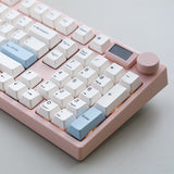 Keydous NJ98 Pink Three Mode Mechanical Keyboard mechkeysshop 