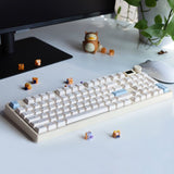 Keydous NJ98 Pink Three Mode Mechanical Keyboard mechkeysshop Khaki Taro Ice Cream Pro Steel