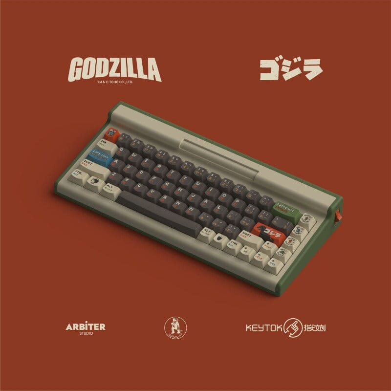 KeyTok Black Classic Godzilla Dye-Sub Smile Profile Keyaps – mechkeysshop