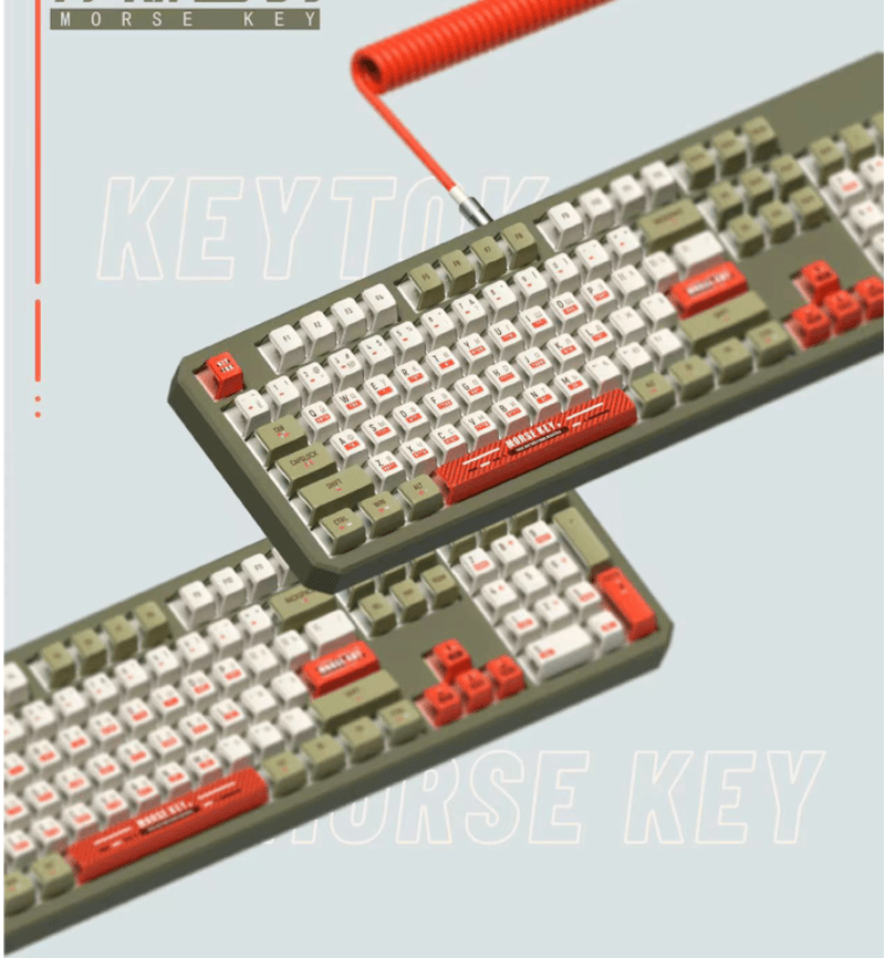 KeyTok Morse Code PBT OEM 121-keys Keycaps – mechkeysshop