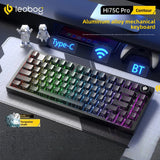 LEOBOG Hi75C/Hi75C Pro Tri-Mode Aluminum Keyboard mechkeysshop Black Contour Line - [Tri-mode RGB] Turquoise Switch Hi75C 
