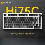 LEOBOG Hi75C/Hi75C Pro Tri-Mode Aluminum Keyboard mechkeysshop Snow White Kit [Wired, Non-backlit] Hi75C 
