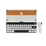 LUMINKEY 60PRO Hot-Swappable Aluminum Alloy Three-Mode Mechanical Keyboard mechkeysshop Retro Gray-White 