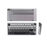 LUMINKEY 75V2 Hot-Swappable Aluminum Alloy Mechanical Keyboard mechkeysshop Aurora Silver Wired Mode 
